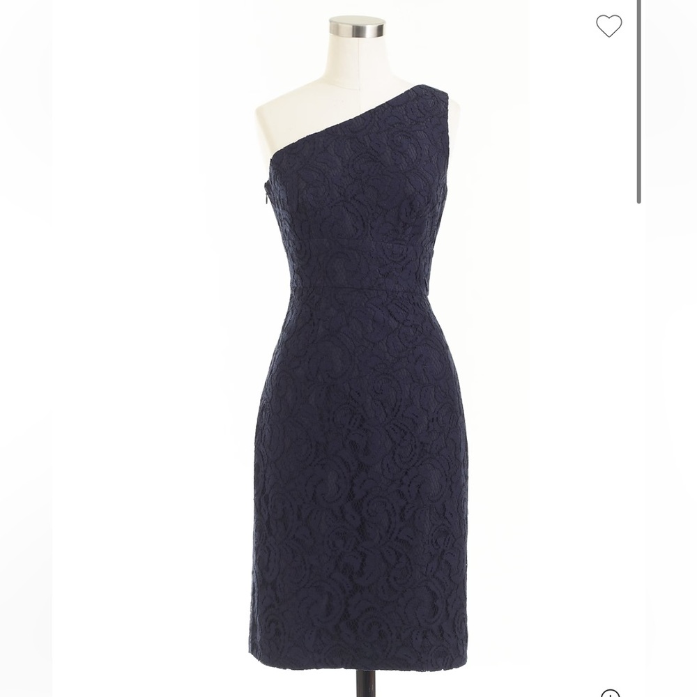 J.Crew Alexa navy dress in Leavers lace size 4